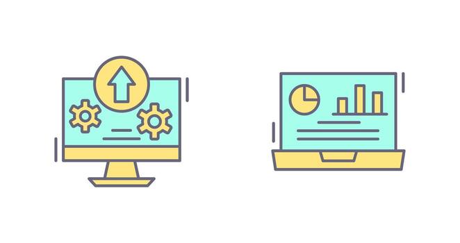 Upload and Dashboard Icon vector