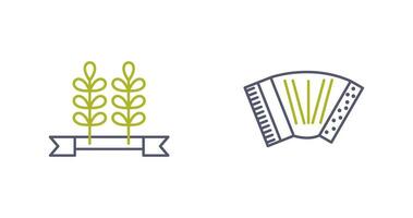 Accordion a d Wheat Icon vector
