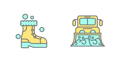 Snowshoes and Truck Icon vector