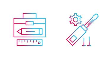 Geometry and Gear Icon vector