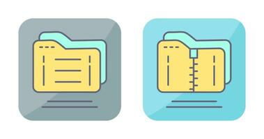 Folder and Compressed Icon vector