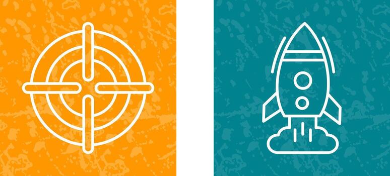 Target and Startup Icon vector
