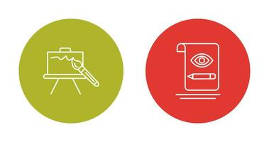 canvas and sketch Icon vector