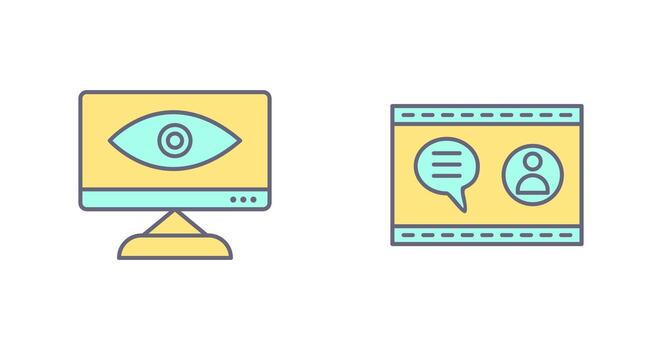 Web Visibility and Web Support  Icon vector