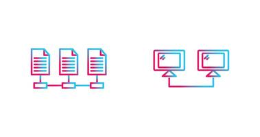 Connectesd Systems and Network Files Icon vector