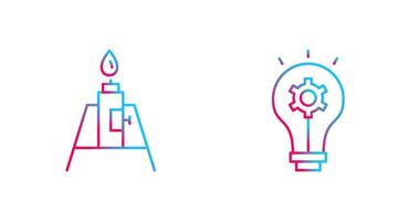 Burner and Idea Icon vector