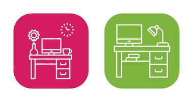 Work Table and Workplace Icon vector