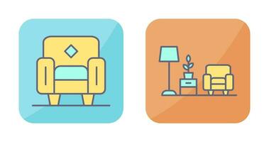 Armchair and Living Room Icon vector