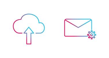 Upload to Cloud and Message Settings Icon vector