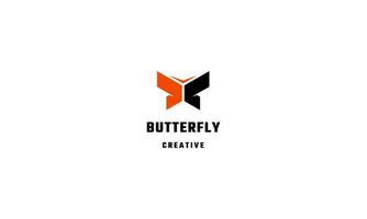 Butterfly gradient vector logo design template