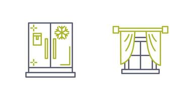 Window and Fridge Icon vector