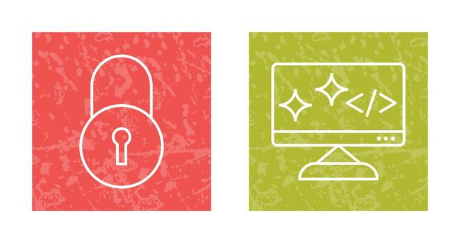 Closed Access and Clean Code Icon vector