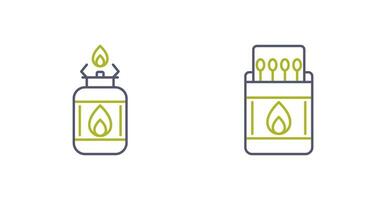 Camping Gas and Matches Icon vector