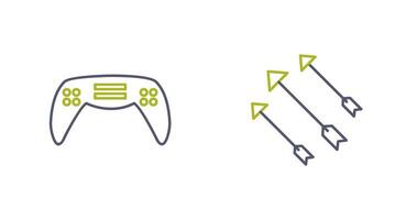 Gaming Console and Arrows Icon vector