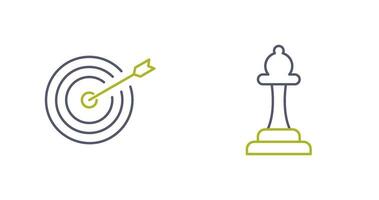 Dartboard and Bishop Icon vector