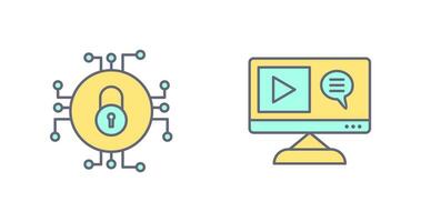 Data Security and Content Production Icon vector