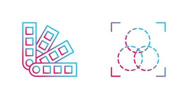pantone and intersection Icon vector
