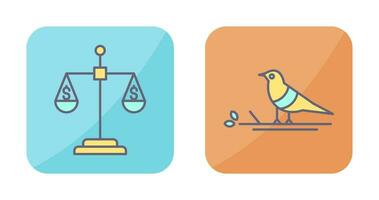 Scale and Bird Icon vector
