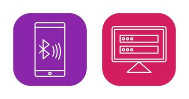Connected Device and Corrupted data Icon vector
