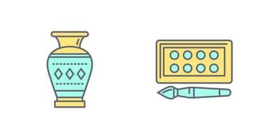 Vase and Water Colors Icon vector