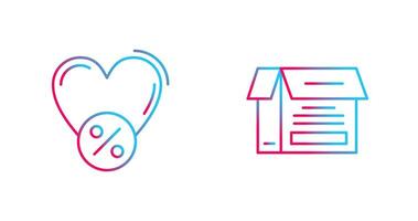 Heart and Box Icon vector