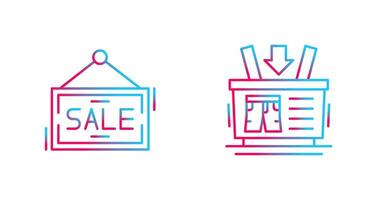 Shopping Basket and Super Sale Icon vector