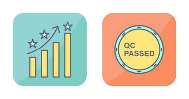 Reputation Management and QC Passed Icon vector