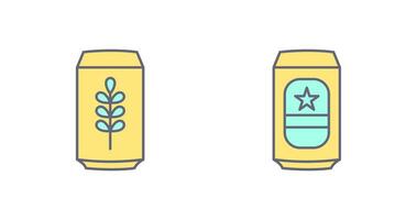 Beer Can and beerage Icon vector