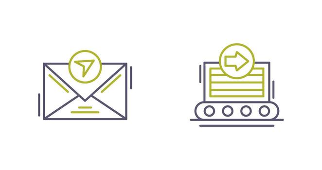 message and container Icon vector