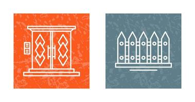 Door and Fence Icon vector