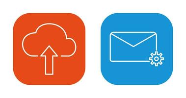 Upload to Cloud and Message Settings Icon vector