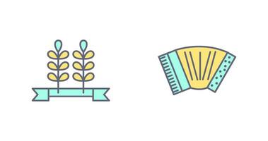 Accordion a d Wheat Icon vector