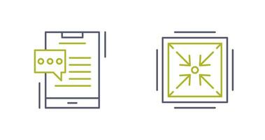 Chat and Minimize Icon vector