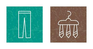 Trousers and Three Ties Icon vector