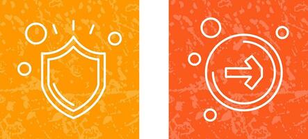 Shield and Right  Icon vector