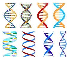 DNA, genetic sign, elements and icons collection. Pictogram of DNA set. Symbol Isolated. Can be used for workflow layout, diagram, number options. Dna vector