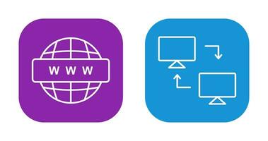 Sharing Systems and World Wide Icon vector