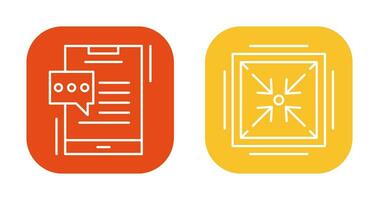 Chat and Minimize Icon vector