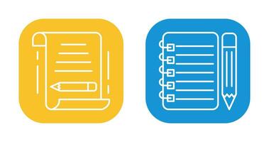 escribir y Lista de Verificación icono vector