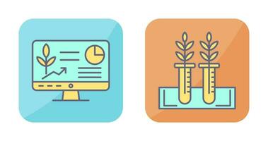 Computer and Test Icon vector