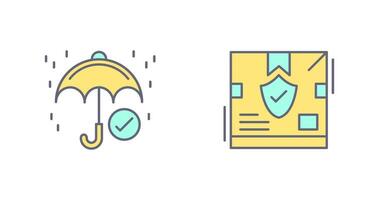 keep dry and delivery box Icon vector