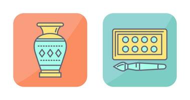 Vase and Water Colors Icon vector