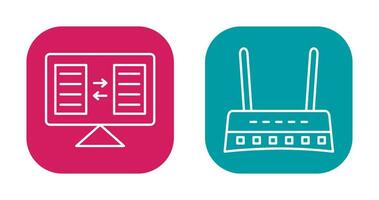 File Sharing and Router Icon vector