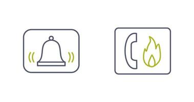 alarm and fire emergency Icon vector