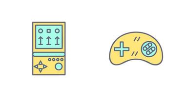 Brick Game and Gamng Control Icon vector