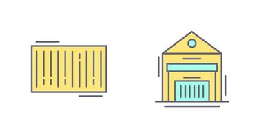 barcode and warehouse Icon vector