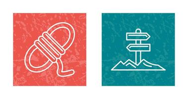 Direction and Rope Icon vector