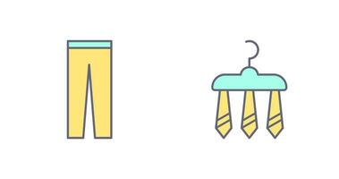 Trousers and Three Ties Icon vector