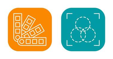 pantone and intersection Icon vector