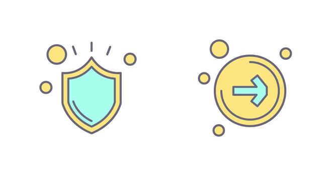 Shield and Right  Icon vector